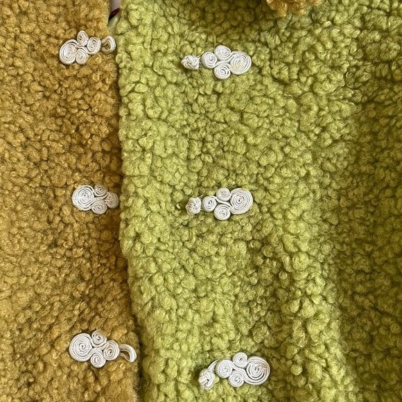 NEW //Cider "On My Turf" Colorblock Teddy Coat\\ Fancy Closures with Slouchy Fit - Picture 9 of 16